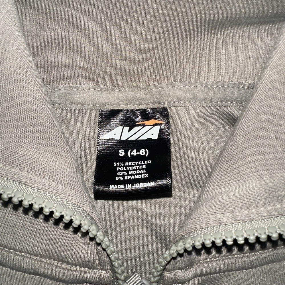 Womens Avia 2 piece Tan sweatsuit 1/2 zip shirt (small 4-6) pleated pants XS - Picture 5 of 6
